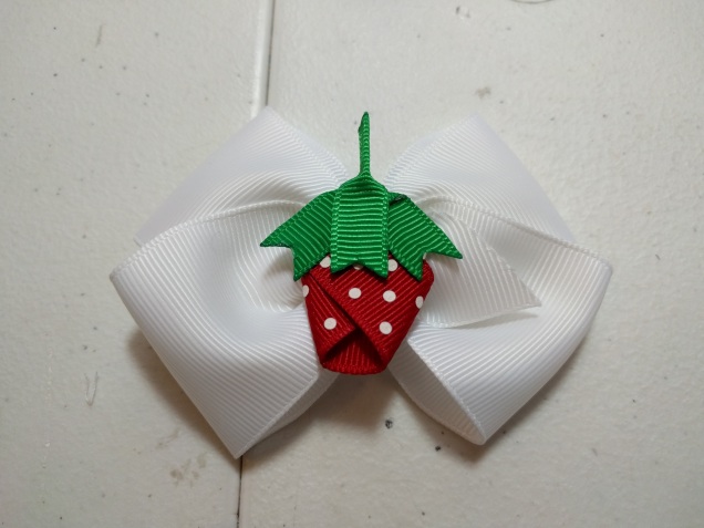 Strawberry on 1.5" Ribbon Boutique